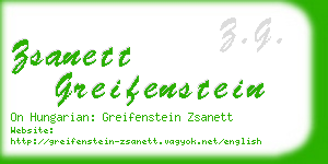 zsanett greifenstein business card